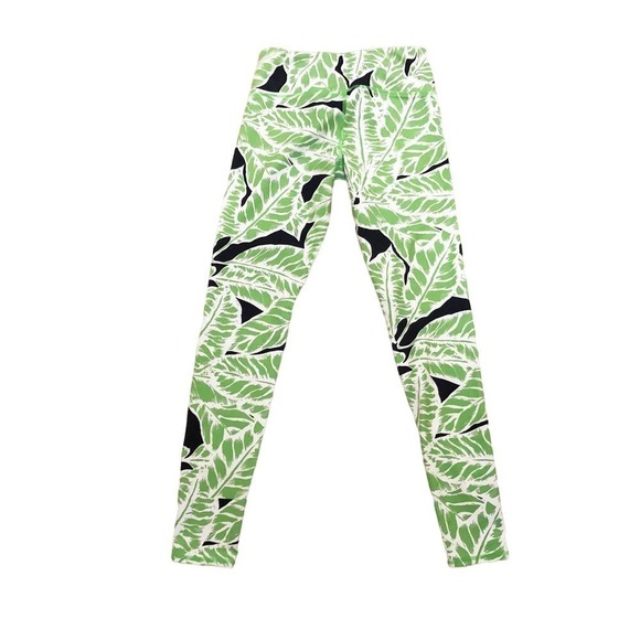 ALO green and white palm leaf leggings  Size S - Picture 4 of 9